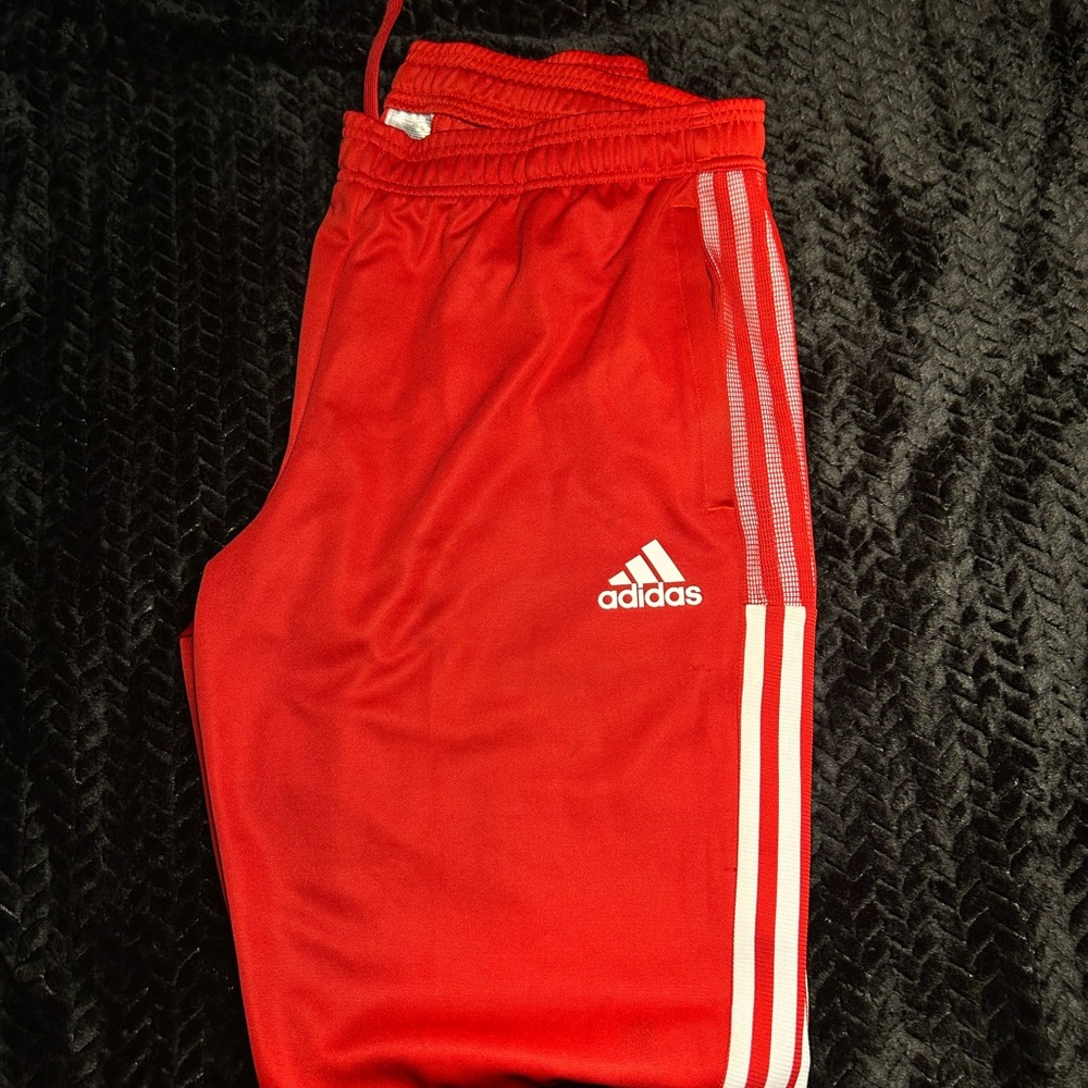 Size large Red Adidas athletic wear training pants